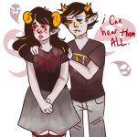  2spooky aradia_megido aradiasexual crying ghosts no_glasses palerom request shipping sollux_captor word_balloon 