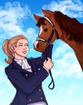 2020 acorn animals anna_harley arc-ada clouds detective_pony fanfic_art fullres horses