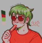  2026 casual dave_strider fashion food fullres headshot limited_palette onlysushicat sketch solo sweat text 