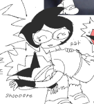 2025 dirk_strider fullres grayscale grlgogames jaggy_lines jane_crocker monochrome sleeping starter_outfit text