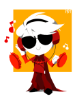  chibi dave_strider godtier headphones hst knight music_note solo timetables 