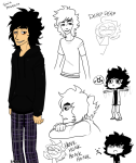  2011 alternate_hair art_dump bana blush casual emoticon fullres gamzee_makara heart honk humanized pbj profile redrom shipping solo text word_balloon zodiac_symbol 