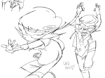2025 fullres godtier grayscale grlgogames heart jaggy_lines lineart monochrome rogue roxy_lalonde sketch solo text void_aspect
