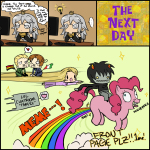  2011 comic crossover duckface fandom fullres heart hetalia karkat_vantas kneeling meme midair my_little_pony near_kiss parody ponies rainbow sherbertkisses spongebob_squarepants starter_outfit tangled text this_is_stupid thought_balloon word_balloon 