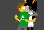  andrew_hussie artificial_limb blush fairy_dress image_manipulation kiss redrom shipping source_needed sourcing_attempted vriska_serket vrusskie 