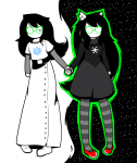 2025 dogtier fullres ghostedtea godtier holding_hands jade_harley multiple_personas solo space_aspect stars starter_outfit witch