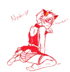  2013 ancest animal_ears back_angle broken_source crossdressing dancestors dream_ghost fullres_export_attempted hatemarriage heart kankri_vantas kneeling miyotora redrom shipping solo text theme_coloring undergarments 