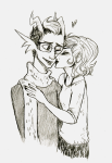  eridan_ampora grayscale heart kiss redrom roxy_lalonde shipping shotapolice wwixards 