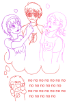  animated dave_strider dersecest incest limited_palette lineart parent_trap red_baseball_tee rose_lalonde roxy_lalonde shipping suggestive_eyebrows theoreticalbacon thought_balloon wonk 