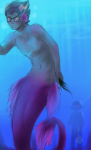  aquariumstuck au eridan_ampora merfolk seiji solo underwater 