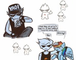  2025 animals art_dump beverage body_modification crossover dirk_strider fullres meme monster4lyfe my_little_pony silhouette sitting starter_outfit strong_tanktop text the_finger word_balloon 