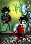  2011 8thmidknight ancestors carrying chainsaw dolomom flowers fullres grubs kanaya's_red_dress kanaya_maryam lusus maryams starter_outfit the_dolorosa the_sufferer virgin_mother_grub zodiac_symbol 