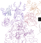 2023 ancestors aradia_megido art_dump body_modification dead_aradia expatriate_darkleer fantroll fullres godtier grand_highblood headshot her_imperious_condescension imperial_trident jaggy_lines lineart monochrome orphaner_dualscar rogue scars sketch starter_outfit szkraft220 tavros_nitram thought_balloon time_aspect