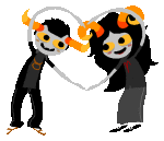  2011 animated aradia_megido blush bromance fullres heart jaggy_lines madammonkey starter_outfit tavros_nitram team_charge text transparent 