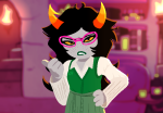  2025 alternate_hair freckles fullres hiveswap iceflower99 image_manipulation jaggy_lines lynera_skalbi solo starter_outfit 