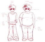  2025 blush chubstuck dave_strider fullres lineart monochrome monster4lyfe scars solo starter_outfit text theme_coloring 