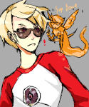 ! angryoct dave_strider davesprite red_baseball_tee size_difference sprite 