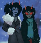 2026 body_modification fashion fullres helltier homestuck:_beyond_canon jewelry no_glasses skively terezi_pyrope vriska_serket winter 