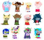  2012 alternians animals aradia_megido beverage candy cuttlefish equius_zahhak eridan_ampora faygo feferi_peixes flowers food fullres gamzee_makara gener-8 heart jaggy_lines kanaya_maryam karkat_vantas nepeta_leijon sollux_captor sprite_mode tavros_nitram terezi_pyrope trickster_mode vriska_serket 
