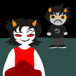 2026 fullres ham0naa jaggy_lines kanaya's_red_dress karkat_vantas no_glasses starter_outfit terezi_pyrope 
