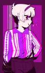  2019 body_modification fashion fullres jaggy_lines monavat monochrome rose_lalonde solo 