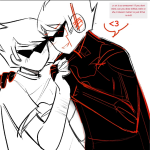  2025 blush dirk_strider fullres grayscale highlight_color holding_hands humanized lennieface lil_hal my_little_phony redrom robot shipping sketch starter_outfit text word_balloon 