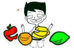  animated cheese3d crab_apple eureka_lemon food heart jake_english key_lime mandarin_orange solo starter_outfit 
