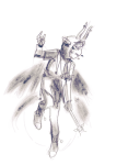  2022 fashion fullres gamzee_makara grayscale midair monochrome sketch solo xigrif 