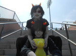 2014 adorabloodthirsty cosplay fullres gaaraobsser imleadinginmyhead karkat_vantas lemonsnout neckfruit real_life redrom scalemates shipping starter_outfit terezi_pyrope 