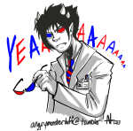  2012 crossover csi fashion formal fullres grayscale highlight_color no_glasses queeniedamonstra sollux_captor solo suit 