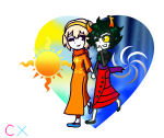  2019 aspect_symbol cutexiora fullres gash_sash godtier heart holding_hands jaggy_lines kanaya_maryam light_aspect rainbow_drinker redrom rose_lalonde rosemary seer shipping space_aspect stars starter_outfit transparent wonk 
