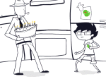  animated cake claw_hammer dad john_egbert niftey panel_redraw starter_outfit strife 