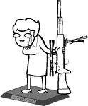  2023 blunderbuss fullres grayscale image_manipulation jaggy_lines monochrome nanna patchofhares solo sprite_mode text transparent 