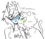  2026 blush fashion fullres grayscale jaggy_lines jugganautism lineart monochrome nepeta_leijon no_hat redrom schr&ouml;dinger shipping text vriska_serket wonk 