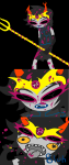  2025 aranea_serket blood bluh comic dancestors frigiddoctoratus fullres glasses_added image_manipulation imperial_trident jaggy_lines mindfang_dress ring_of_life solo text 