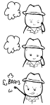  ace_dick comic darlimondoll lineart problem_sleuth_(adventure) solo thought_balloon 