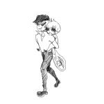  beverage bro carrying dave_strider grayscale noreum 