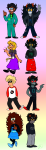  2018 beta_kids dave_strider dress_of_eclectica freckles fullres jade_harley john_egbert kanaya_maryam karkat_vantas kuppajo red_baseball_tee reminders rose_lalonde starter_outfit terezi_pyrope velvet_squiddleknit vriska_serket wise_guy_slime_suit wonk 