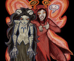  2024 aradia_megido aradiabot chomplicated emoticon fullres godtier maid multiple_personas time_aspect word_balloon 