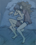  bed high_angle humanized no_glasses redrom reverse_hug scourge_sisters shipping skepticarcher sleeping terezi_pyrope vriska_serket 