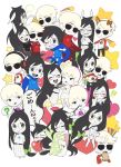  2025 ? animal_ears beta_kids blush breath_aspect carrying chibi crying dave_strider dogtier duckface food fullres godtier guns_and_roses headphones heart heir hug jade_harley john_egbert knight language:japanese multiple_personas r_ch07 rainbow redrom rose_lalonde shipping space_aspect spacetime stars starter_outfit sweat text thorns_of_oglogoth time_aspect undergarments witch wonk word_balloon 
