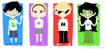  2011 beta_kids body_modification dave_strider freckles fullres heart jade_harley jaggy_lines john_egbert madammonkey reminders rose_lalonde stars starter_outfit 