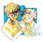  2019 blackrom dave_strider domingo fullres karkat_vantas red_baseball_tee red_knight_district shipping sketch starter_outfit the_finger 