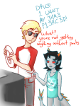  au casual dave_strider mydeardream petstuck red_baseball_tee size_difference terezi_pyrope text troll_tail 