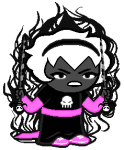  2019 alternate_hair black_squiddle_dress dawndoodle fullres grimdark jaggy_lines rose_lalonde solo sprite_mode thorns_of_oglogoth transparent 