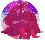  2015 alternia ancestors animated cosmicpunked facial_hair fullres green_moon marquise_spinneret_mindfang no_hat ocean pink_moon pixel redrom shipping ships sitting stars starter_outfit the_sufferer transparent twist_in_the_tale 