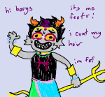  2014 clothingswap crossdressing eridan_ampora fullres glassesswap jaggy_lines psidon&#039;s_entente sailorbeefcake scribble_mode solo starter_outfit sweat text 