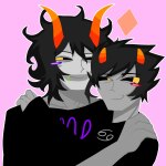  2025 blush diamond drug_use fullres gamzee_makara hug karkat_vantas keksuffer palerom shipping smiling_karkat sopor_slime starter_outfit tropicshipping 