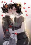  2024 adorabloodthirsty blush darkredrice fullres grubscars heart karkat_vantas kiss no_glasses nsfw_source redrom shipping starter_outfit sweat terezi_pyrope 