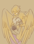 2017 davesprite fullres hug incest limited_palette orangeship redrom rose_lalonde shipping sprite velvet_squiddleknit weenie-kun